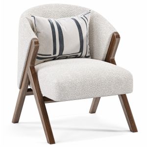 Upholstered Boucle Armchair By Zarahome