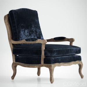 Boutique Accent Chair in Cut Blue Pile