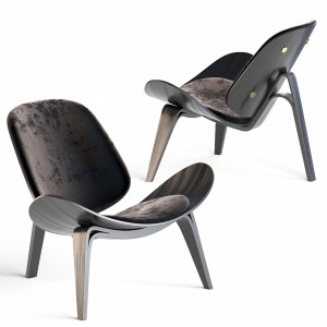 Carl Hansen Ch07 Shell Chair Lounge Chair Black