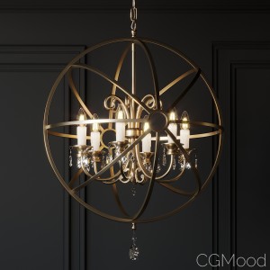 Ballard Design Nicolette Crystal Orb Chandelier