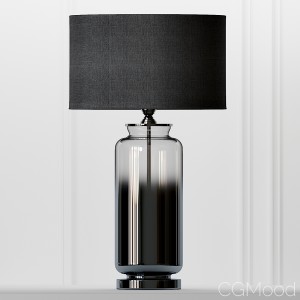 Cox & Cox Grey Smoke Glass Table Lamp