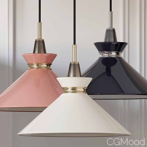 Mitzi Kiki Aged Brass Pendant Light Pink-blue-crea