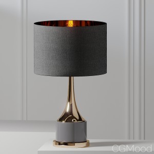 Artistic Home & Lighting 18.5in Gold Cone Neck Lam