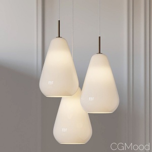 Anoli 3 Opal Pendant Light