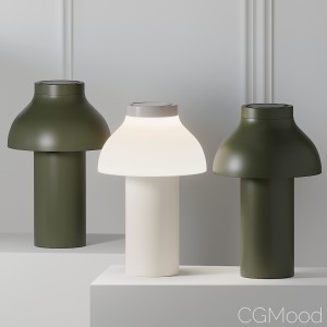 Hay Pc Portable Lamp - Olive Green And White