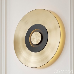 Earth Sober Wall Lamp In Satin Brass