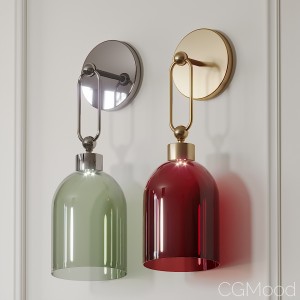 Valentina Retro Wall Sconce Red And Green