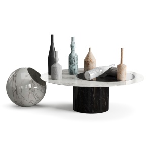 Salvatori Table,lamp And  Decorative Bottles