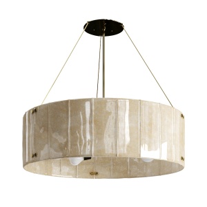 Willamette 32" Aged Champagne Fluted Chandelier