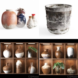 rustic pots set v1