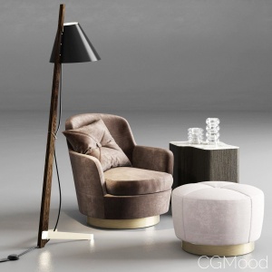 Jacques Armchair And Pouf