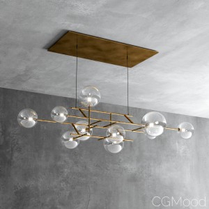 Bolle Orizzontale Pendant Light By  Gallotti & Radice