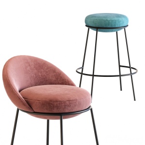 Nest Bar Stool With Backrest