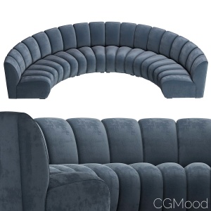 Sofa Lando - Ronde bank elementen Midnight Blue ve