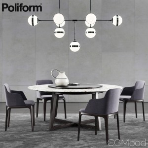 Poliform Concorde Table & Grace Chair 2