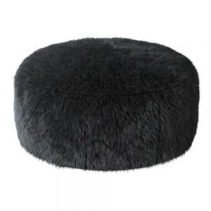 Aspyn Faux Fur Shag Ottoman