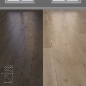 Parquet Oak 2 Colors Herringbone Chevron Linear