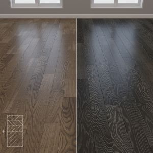 Parquet Oak 2 Colors Herringbone Chevron Linear