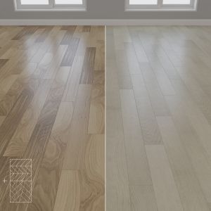 Parquet Oak 2 Colors Herringbone Chevron Linear