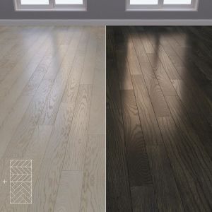 Parquet Oak 2 Colors Herringbone Chevron Linear