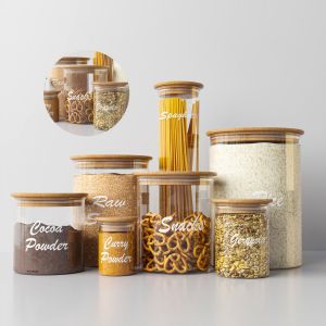 Bambo Glass Jars