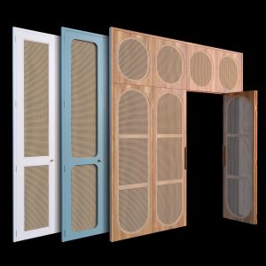 Wardrobe Rattan Door Set