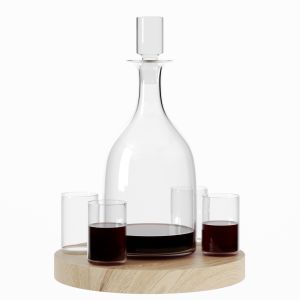 Lotta Decanter Set And Ash Base By Lsa Internation