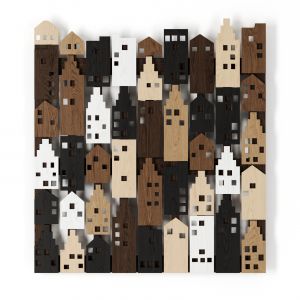 Crate & Barrel Village Wood Wall Art