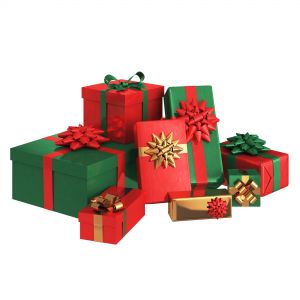 Presents And Gift Boxes Red And Green