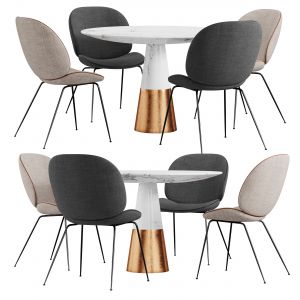 Gubi & Cb2 Vex Dining Set