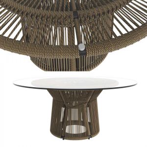 Holly Hunt Acacia Round Dining Table