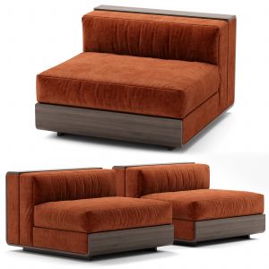 Acerbis Life Sofa Sectional Velvet Sofa