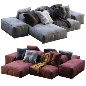 Livingdivani  Sofa Extra Wall (2 Color Version)