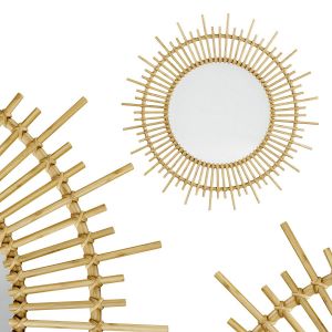 Planete Rattan Mirror. Kok Maison