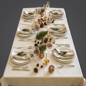 Christmas Table Setting 3d Model