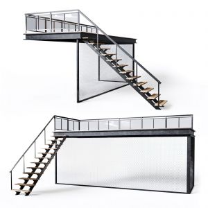 Metal Stair With Fencing