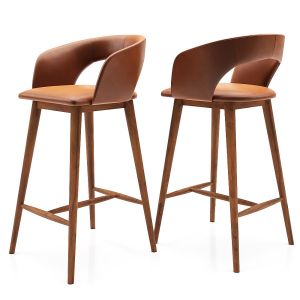 Wooden Upholstered Bar Stool