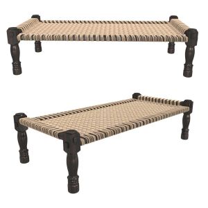 Restoration Hardware Woven Indian Charpoy Bench