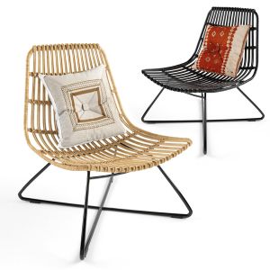 Costa armchair with polyrattan