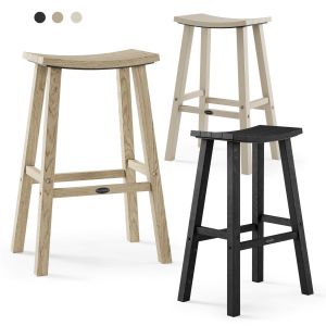 Polywood Traditional Outdoor Saddle Bar Stool