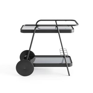 Charcoal Barbie Bar Serving Cart