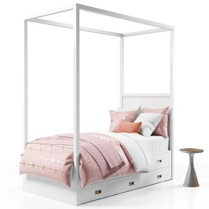 Avalon Canopy Bed With Trundle