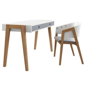 Vox Concept Desk With Vox Uni Chair White