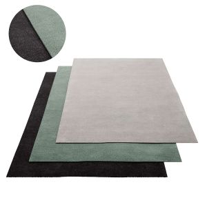 Wool Rug Bent Plain Grey