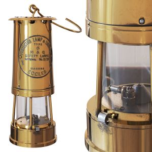 Brass And Cast Iron Miner's Lantern