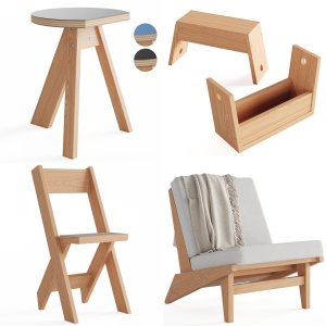 Wooden Furniture by Ishinomaki Lab