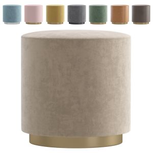 Clubby Pouf Poltrona Frag Velvet And Leather