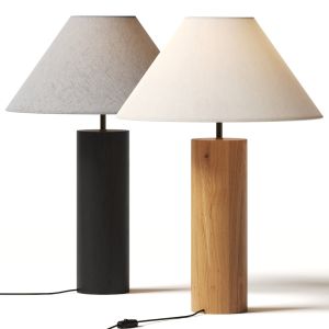 West Elm Wood Column Table Lamp