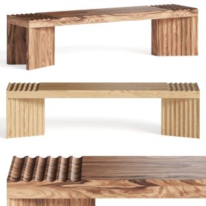 Okha Frequency Wooden Bench