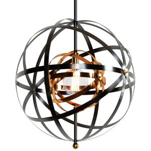 Uttermost Rondure Wide Bronze And Brass Pendant